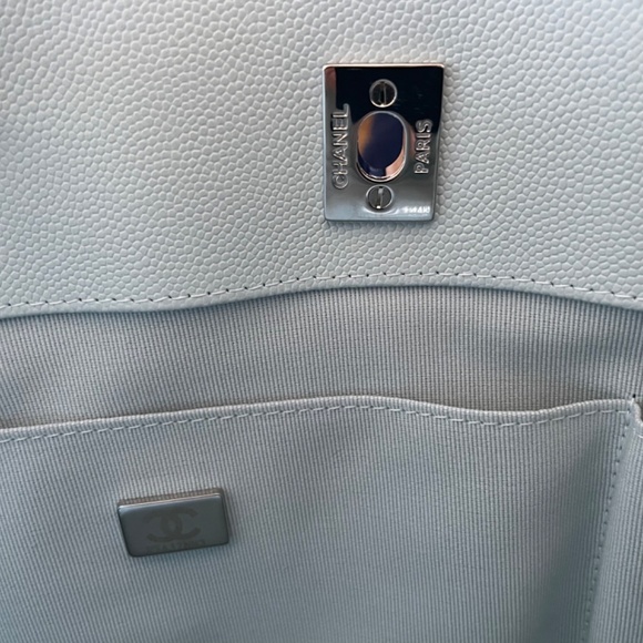 NWT CHANEL Large Shopping Tote Baby Blue - Picture 15 of 16